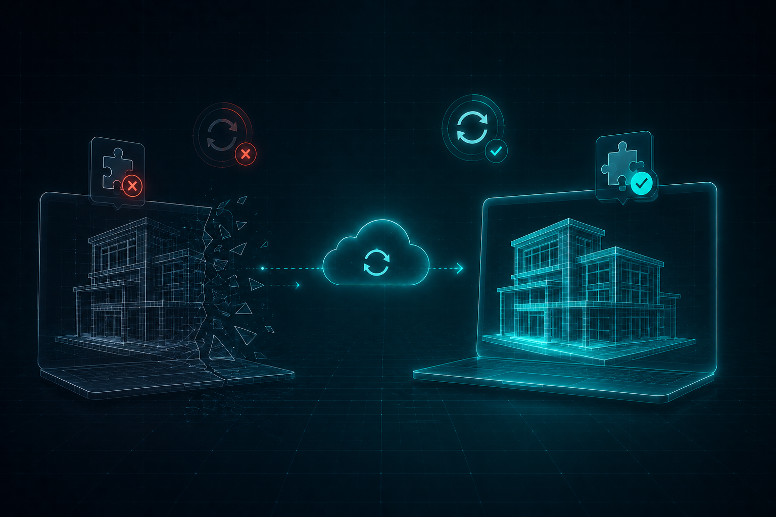Updated Revit plugin synchronizing a BIM model through the cloud